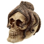 Skull and Bones Fantaisie Bronze Octopus Crane Ornement