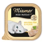 Ekonomipack: Miamor Mild Meal 16 x 100 g - Fjäderfä pur & kyckling