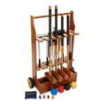 Pro Croquet Set - 4 Player, with Wooden Trolley