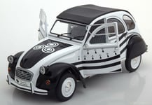 CITROEN 2CV6 BREIZH BZH 1978 WHITE BLACK SOLIDO S1850018 1/18 BRETAGNE 2CV 6