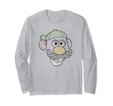 Mr. Potato Head Big Mustached Face Distressed Portrait Long Sleeve T-Shirt