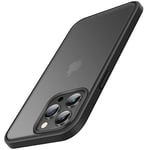 TENDLIN Coque Compatible avec iPhone 14 Pro Max (6.7 Pouces), Dos Rigide Mat Translucide Toucher Confortable Etui iPhone 14 Pro Max - Noir