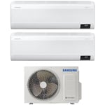 Samsung - windfree elite series dual split inverter air conditioner 7000+12000 btu avec aj040txj2kg/eu a++ wi-fi 7+12 - new