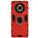 Case for Realme 11 Pro and 11 Pro Plus, Hybrid with Ring Support, Red