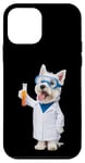 Coque pour iPhone 12 mini All Food Must Go to the Lab Design Funny Dog Scientist