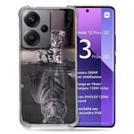 Cokitec Coque Renforcée pour Xiaomi Redmi Note 13 Pro Plus 5G Animal Chat Reflet