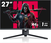 Ecran PC Gaming 27 144hz, Résolution WQHD (2560 x 1440), 1MS, Display Port & 2X HDMI, Adaptive Sync, Noir.[G89]