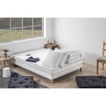 Pack prêt à dormir Matelas 140x190 cm + Sommier + Couette + 2 oreillers 60x60 cm - Mousse 14 cm - Ferme - DEKO DREAM TOP