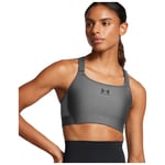 Under Armour Sports Bra Ladies Compression Support High Vest Crop Top HeatGear