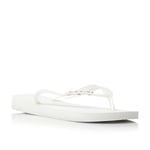 Havaianas Womens Ladies - Metallic Logo Flip Flop - White - Size EU 41