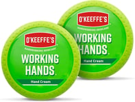 O'Keeffe's Working Hands, 96g Jar (2 Pack) - Hand Cream for Extremely Dry, Crac