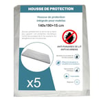 Housse de Protection Intégrale Anti-Punaise de Lit et Anti-Acariens pour Matelas 140 x 190 + 15 cm. (Lot de 30 Housses)