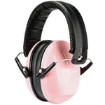 Procase Casque Anti Bruit Enfant, Casque Pliable Réglable Confortable, avec Une Atténuation de SNR 34dB, Serre-tête Souple pour Milieu Bruyant ou Stressant-Rose Clair