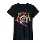 Snowboard Queen Boho Rainbow Winter Sports Snowboarding Girl T-Shirt