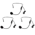 3 Pi&egrave;Ces 3.5mm Bouchon &agrave; Vis T&ecirc;Te Filaire Condensateur Microphone Casque Micro Pour Guide D'achat