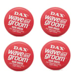 4x Dax Wax Red Wave and Groom For Maximum hold, light shine 99g Tin