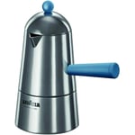 Cafetière Lavazza Carmencita 1 Tasse En Aluminium Brillant Pop Bleu