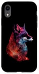 iPhone XR Red Fox Space Galaxy Space Cosmic Milky Way Wildlife Art Case