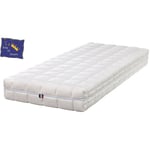 Lot de 2 Matelas 80x200 avec contact latex Spécial Sommiers Articulés 80 Kg/m3 dehoussable - 21 cm - Ferme + 2 Protèges Matelas offerts Natural Latex