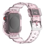 Apple Watch 44mm Crystal Skal + Armband rosa