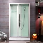 Bathlife Rum Dusjkabinett 120 cm, Aluminium profil/Klarglass - 40673880