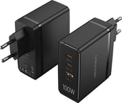 Vention Fegb0-Eu 2Xusb-C 1Xusb-A 100W/100W/30W Gan Network Charger (Black)