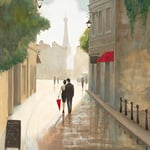 International Graphics - Image prête à l‘accroche - Marco, Fabiano - ''Paris Romance I''- 30 x 30 cm - Impression directe sur verre acrylique