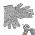 MAGIC SELECT Gants Anti Coupure Protection de Sécurité Niveau 5. Gants de Travail pour Cuisine Bricolage Jardinage. Résistants Aux Coupures Pour Protection des Mains. (L - 24 cm)