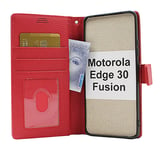 New Standcase Wallet Motorola Edge 30 Fusion 5G (Röd)