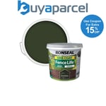 Ronseal 38291 One Coat Fence Life Forest Green 5 litre RSLOCFLFG5L