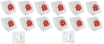 FIND A SPARE 12 x Vacuum Bags For Miele HyClean FJM Compact C2 C1 9917710 S700 S4000 and S6000 Series Vacuum Cleaner Pack of 12 Bags & 2 x Air Clean Filter 2 x Motor filters