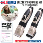 Dog Grooming Kit Pet Cat Fur Hair Cordless Clipper Trimmer Shave Low Noise Shave