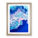 Spirit In The Sky Abstract Framed Print for Living Room Bedroom Home Office Décor, Wall Art Picture Ready to Hang, Oak A4 Frame (34 x 25 cm)