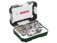 Bosch 2 607 017 322, 26 Styck, Insex (Metriska Enheter), Pozidriv, Pz 1, Pz 2, Pz 3, Ph 1/2/2/3, Pz 1/2/3, S 4/5/6, T 10/15/20/25/30, Hex 3/4/5/6, 125 Mm, 90 Mm