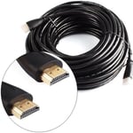 Câble HDMI 20m V1.4 Câble 65.6Ft Gold Plated Câble connecté M/M HD pour LCD DVD HDTV XBOX PS3