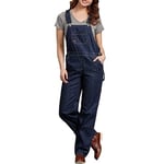 Dickies Women's Denim Bib Overall?? ? ??.?????????overol De Tela Vaquera.macacão Jeans???? ???? ??? ??????? ?? overalls, Blue Denim, XS UK