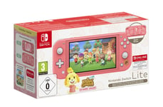 Nintendo Switch Lite – Isabelle Aloha Edition + 12 Months Nintendo Online Game Console Package, Coral