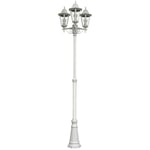 Etc-shop - Lampadaire lampadaire en aluminium candélabre lampe de jardin lampe de chemin de terrasse lampe d'extérieur en verre blanc clair, moulé