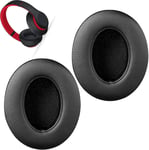 Studio 2 Coussinets De Rechange Pour Casque Beats Studio 2 & Studio 3 Filaire Et Sans Fil, Coussinets En Mousse À Mémoire De Forme Avec Cuir Protéiné Souple ¿ Noir[QUE074143]