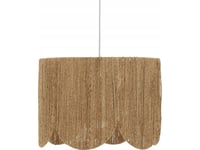 Atmosphera Janice Hengende Lampe Over Bordet, Vevd Jute Lampeskjerm, Ø 38 Cm