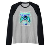 15th Birthday Boy Gamer Gift Age 15 Year Old GamingSon Raglan Baseball Tee