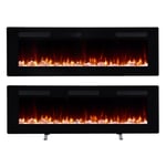 Dimplex Sierra 48 Optiflame Media Wall Fireplace 48"/122cm Glass Electric Fire