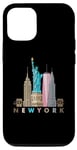 Coque pour iPhone 14 New York City Skyline Statue de la Liberté