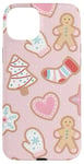 iPhone 15 Plus Pink Christmas Gingerbread Tree, Heart & Star Cute Holiday Case