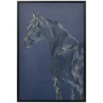 Canvas Wall Art Gold Textured Horse, Wall Pictures Home Decor, 93 x 63 cm