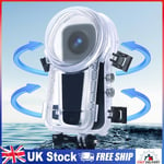 Waterproof Housing Shell for Insta360 X4 Action Camera Invisible Dive Case Clear