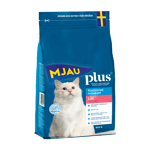 Mjau Plus+ torrfoder för kastrerad innekatt - lax - 800g