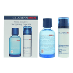 Clarins Mens Men Energizing Experts Gift Set -Aftershave Energizer 100ml + Super Moisture Gel 50ml - NA - One Size