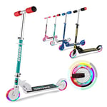 WeSkate Trottinette pour Enfants avec Roues Lumineuses à LED, Trottinettes à Hauteur Réglable pour Garçons et Filles de 3 à 10 Ans, Trottinette Pliante pour Enfants, Capacité de Poids de 110 LB