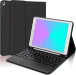 Coque Clavier avec Touchpad pour iPad 9eme Generation,AZERTY Clavier avec Pavé Tactile pour iPad 10.2"" 9e/8e/7e Generation,Détachable sans Fil Clavier avec Porte-Crayon,Noir(Q777)